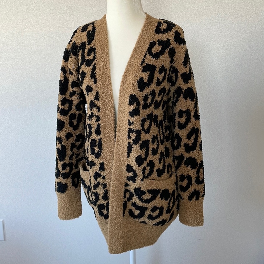Barefoot dreams leopard cardigan